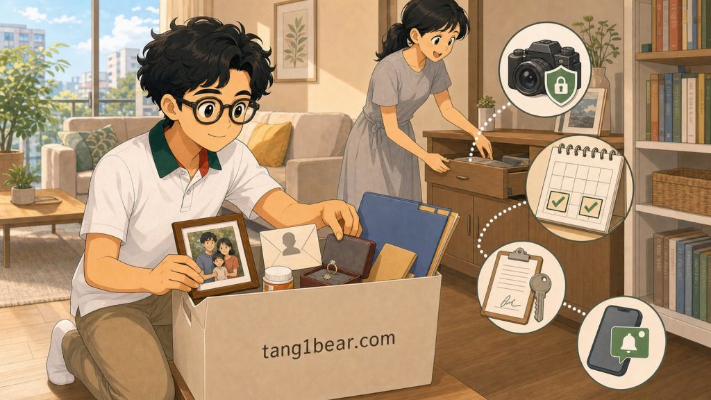小唐協助屋主在拍照與帶看前收好家人照片、信件、藥品、文件及貴重物品